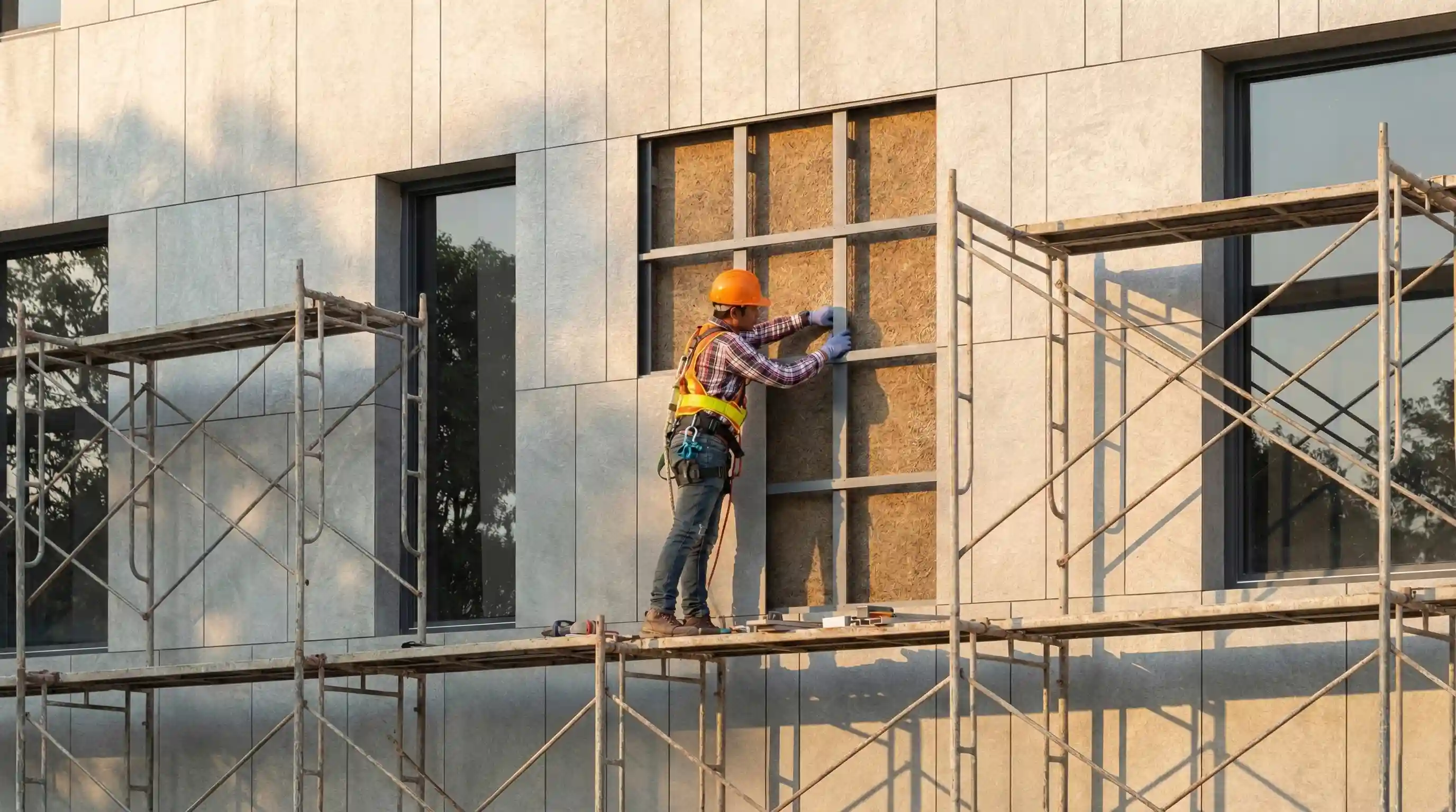 Pembuatan facade gedung untuk kebutuhan komersial